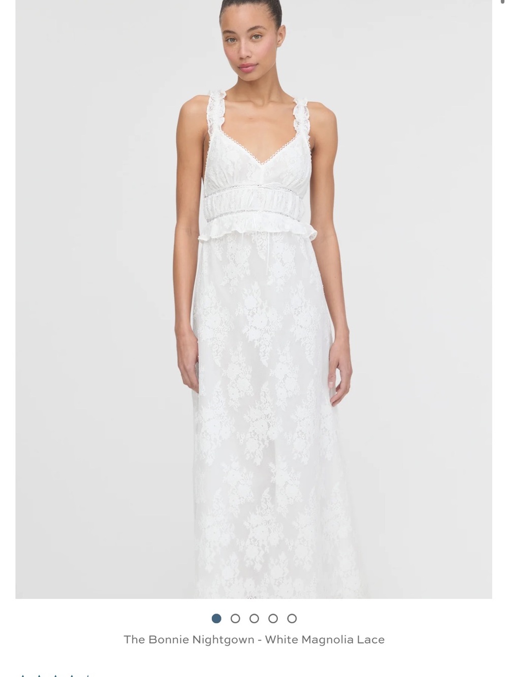 NWOT Hill House The Bonnie Nightgown - White Magnolia Lace - Bridal Edit